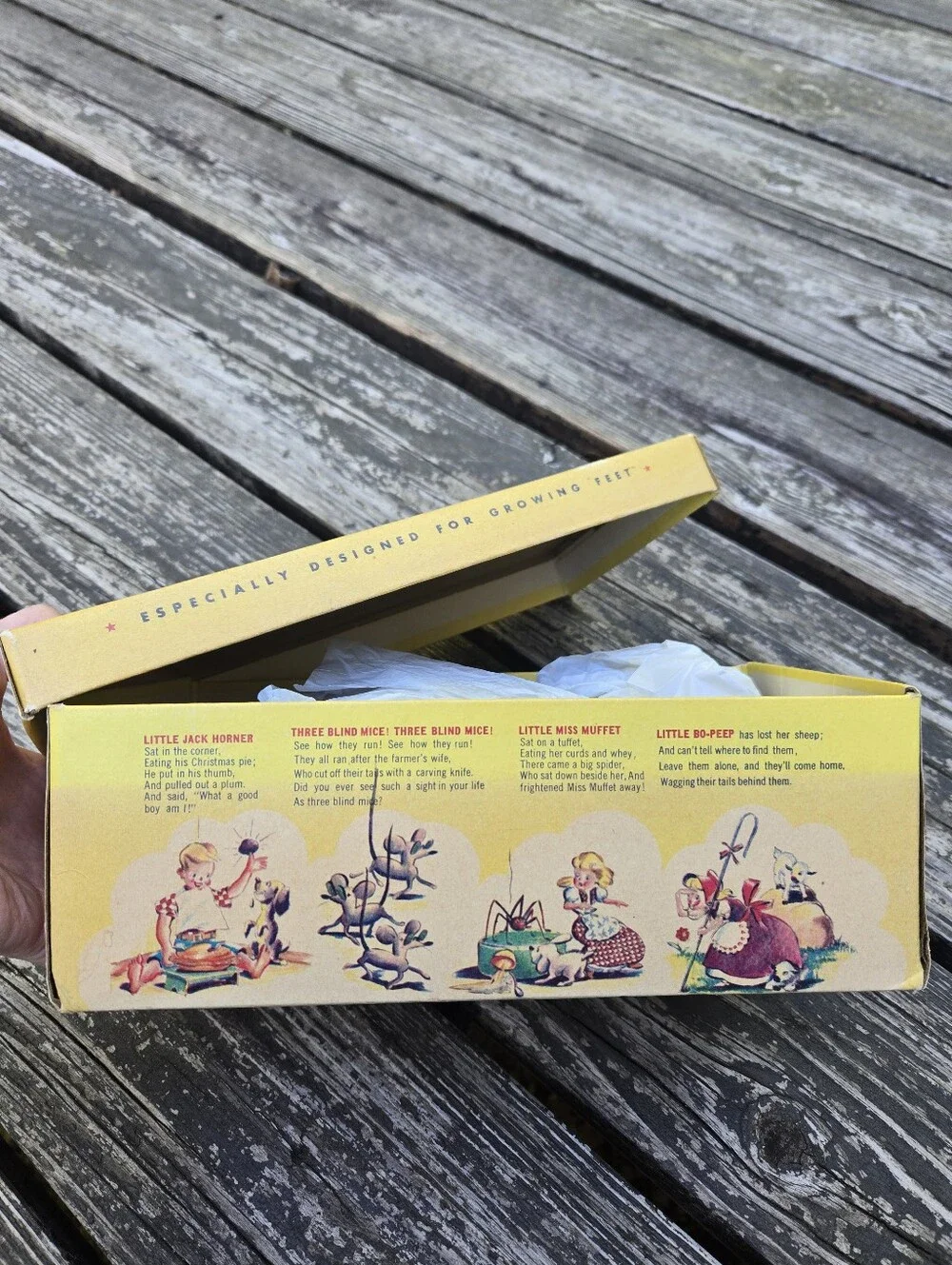 Vintage 1954 Mother Goose Shoes with Original Box